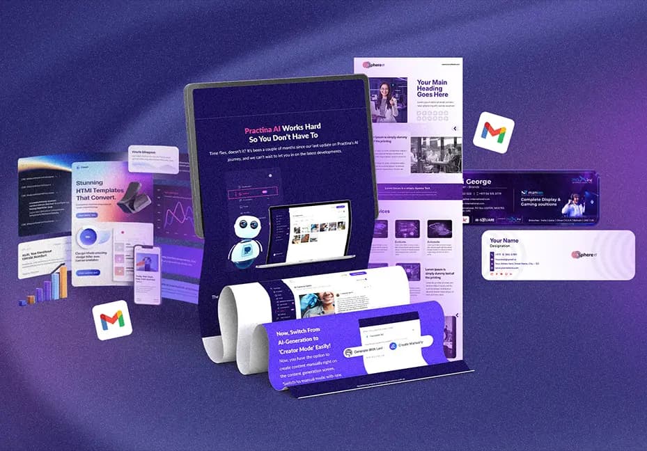 Emails & Newsletters service hero by Ziron pro