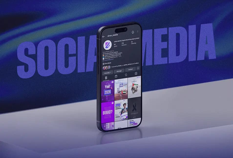 Social Media Management service hero by Ziron pro