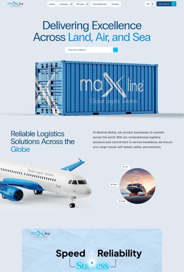 Website redesign for Maxline Global Logistics by Ziron Media
